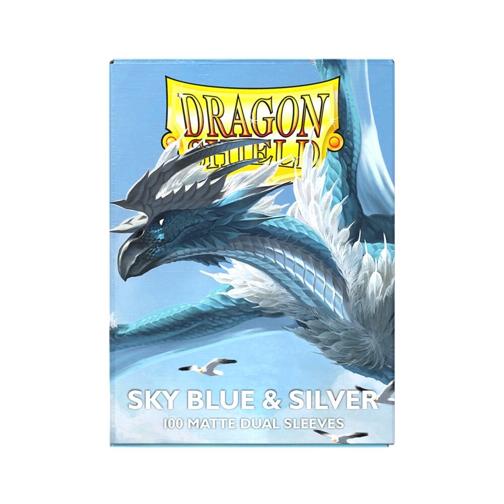 Dragon Shield - Matte Dual Standard Sleeves - Sky Blue & Silver (100)