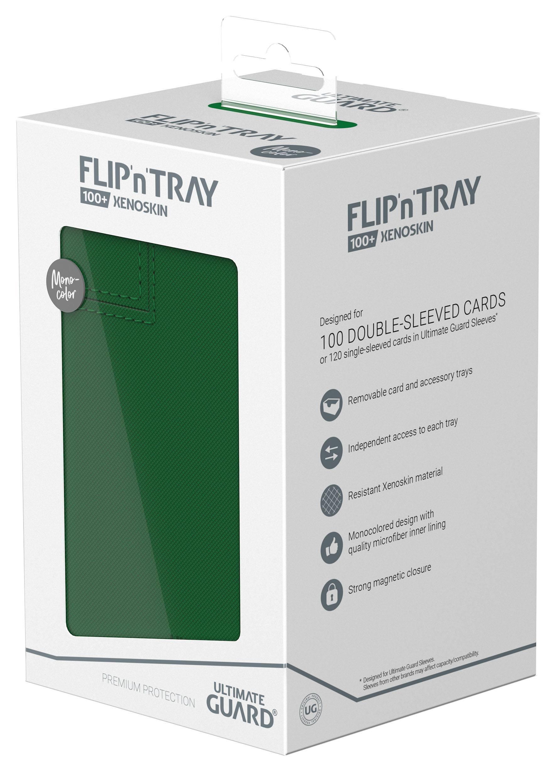 Ultimate Guard Flip'n'Tray 100+ XenoSkin Monocolor Grün