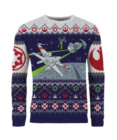 Star Wars X-Wing v TIE Fighter Christmas Jumper - Größe: L
