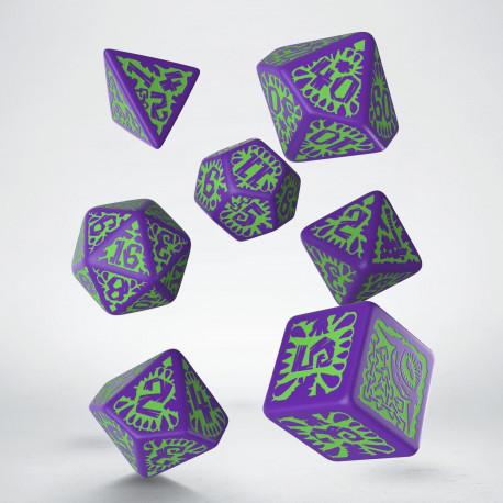 Q Workshop - Pathfinder Goblin Purple & Green Dice Set