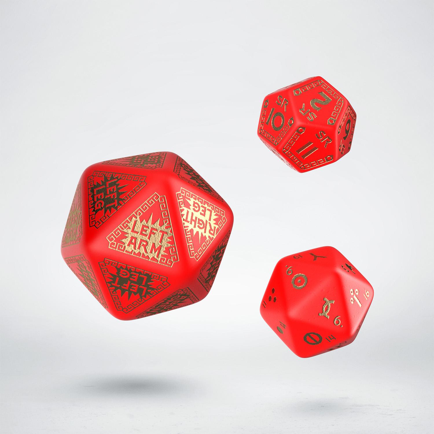 Q Workshop - RuneQuest Red & Gold Expansion Dice (3)