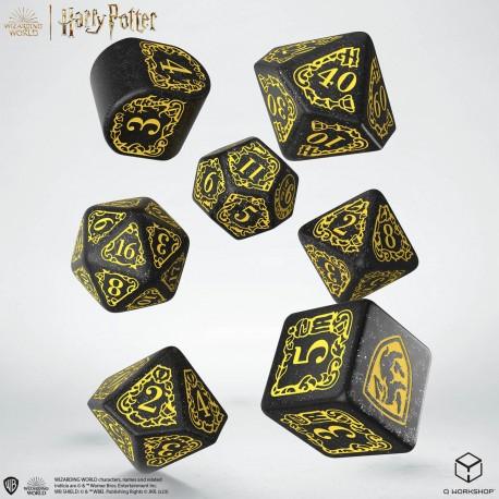 Q Workshop - Harry Potter: Hufflepuff Modern Dice Set - Black