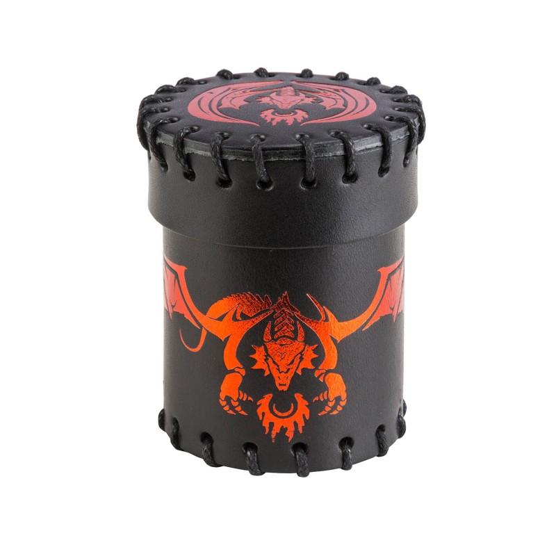Q Workshop - Flying Dragon Black & Red Leather Dice Cup