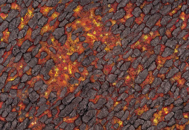 Kraken Wargames: Magma River 44"x30" Spielmatte