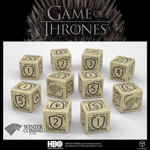 Game of Thrones. Stark 10xD6 Dice Set.