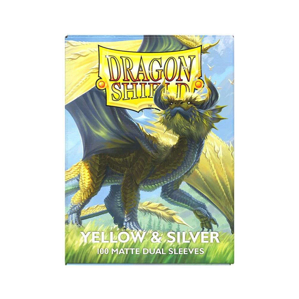 Dragon Shield - Matte Dual Standard Sleeves - Yellow & Silver (100)