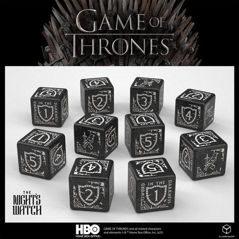 Game of Thrones. Night's Watch 10xD6 Dice Set.