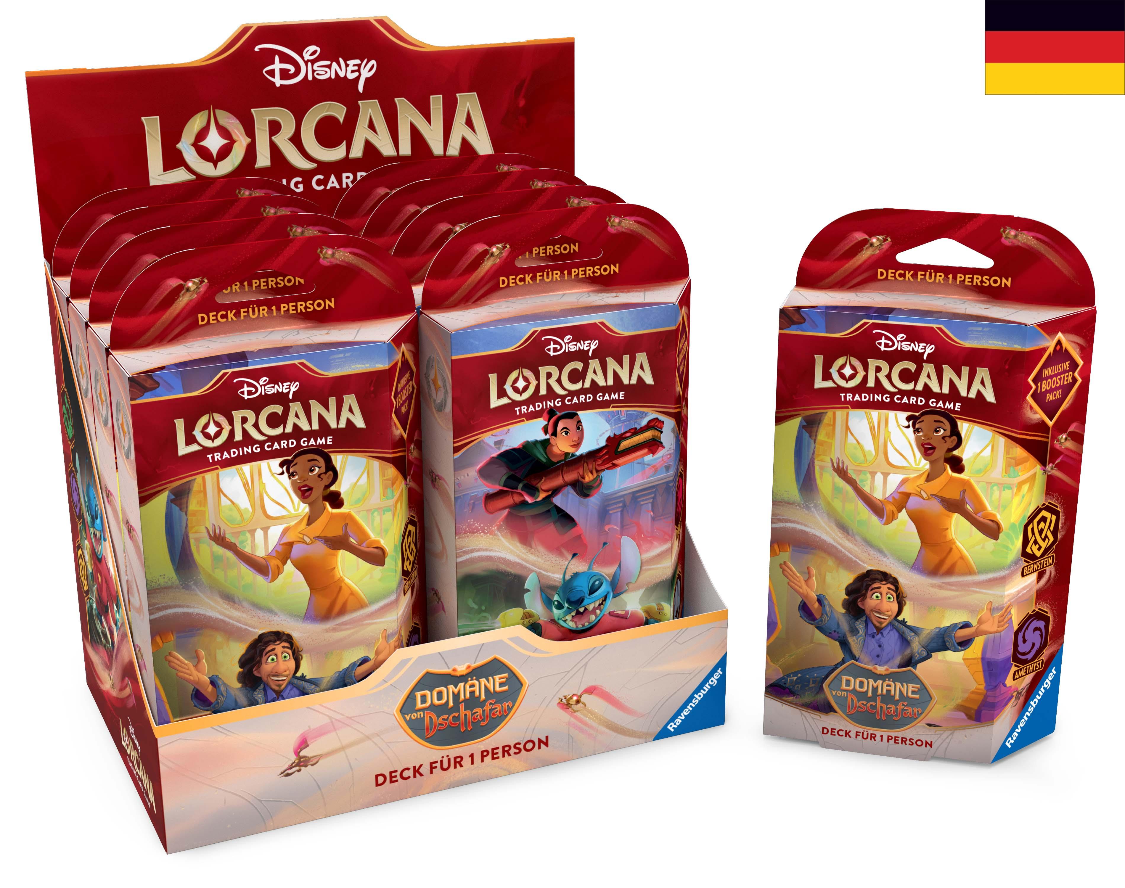 Disney Lorcana - Domäne von Dschafar: Starter Deck Display (8) DE