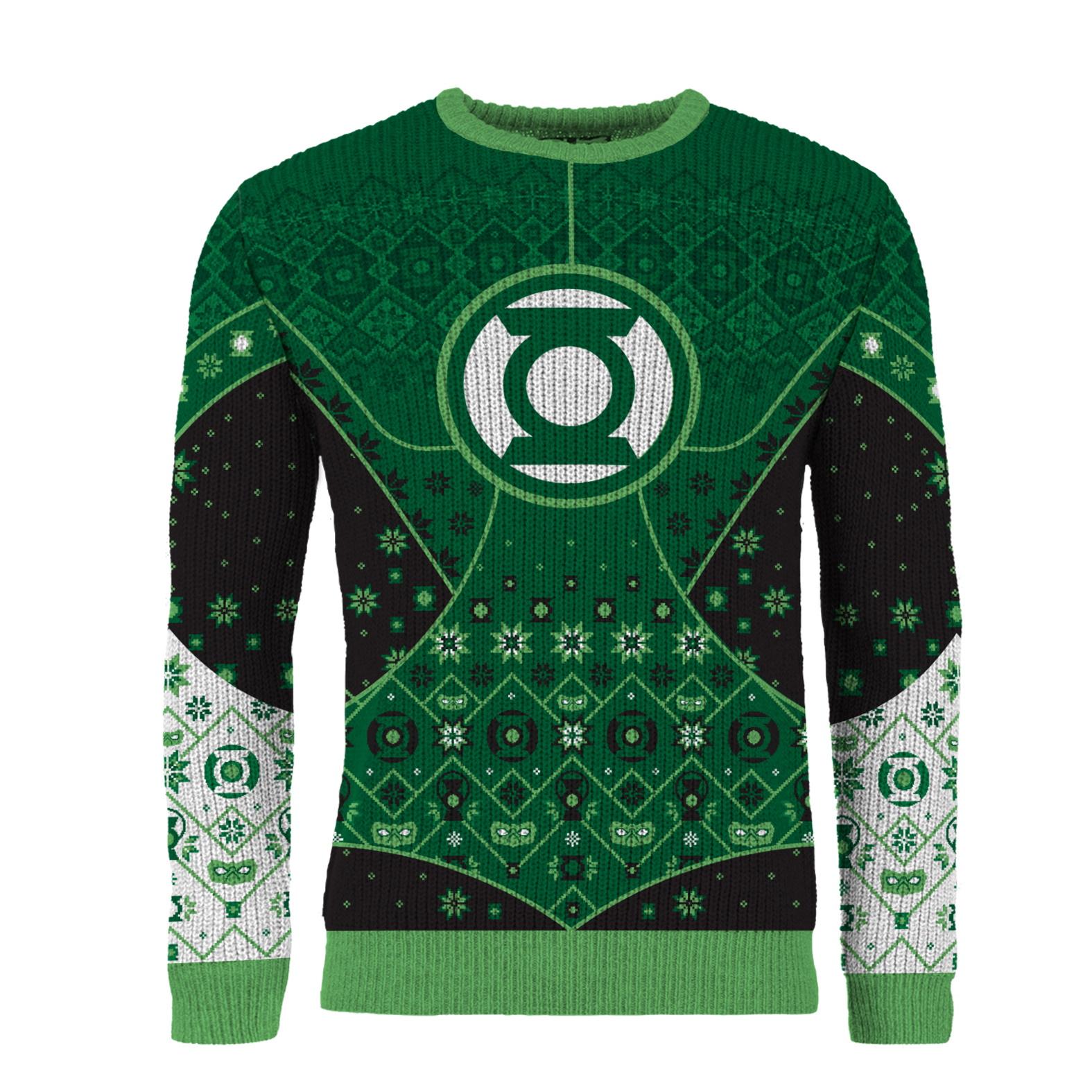 Green Lantern Christmas Jumper - Größe: S