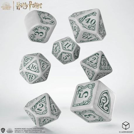 Q Workshop - Harry Potter: Slytherin Modern Dice Set - White