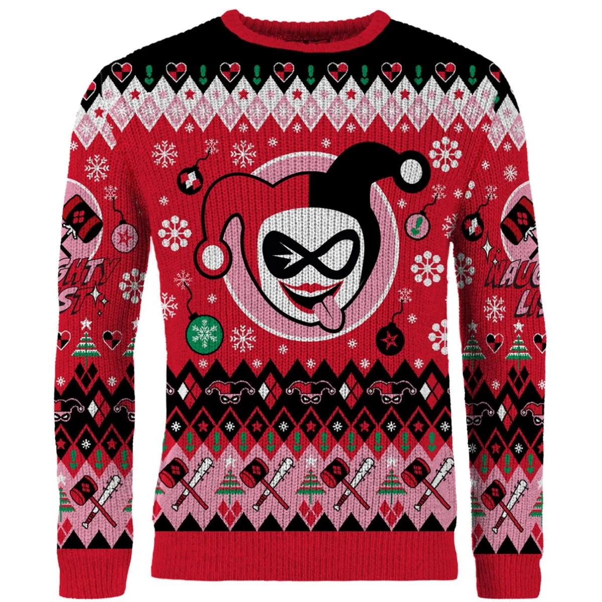 Harley Quinn Hey Puddin Christmas Jumper - Größe: XXXXL