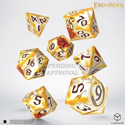 The Lord of the Rings: Ring-bearers - Full Art Dice Set - Whitefire Radiance