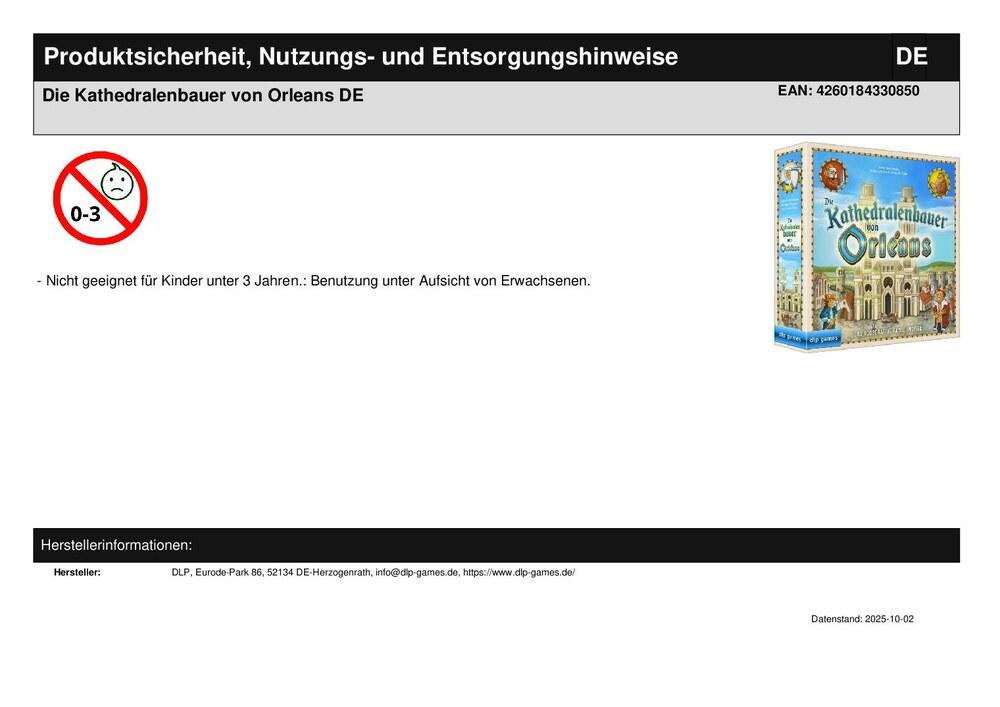 Die Kathedralenbauer von Orleans DE