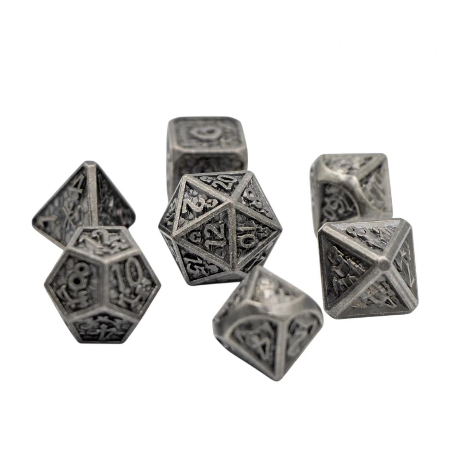 Würfelset Metall: Scale Silver (7)