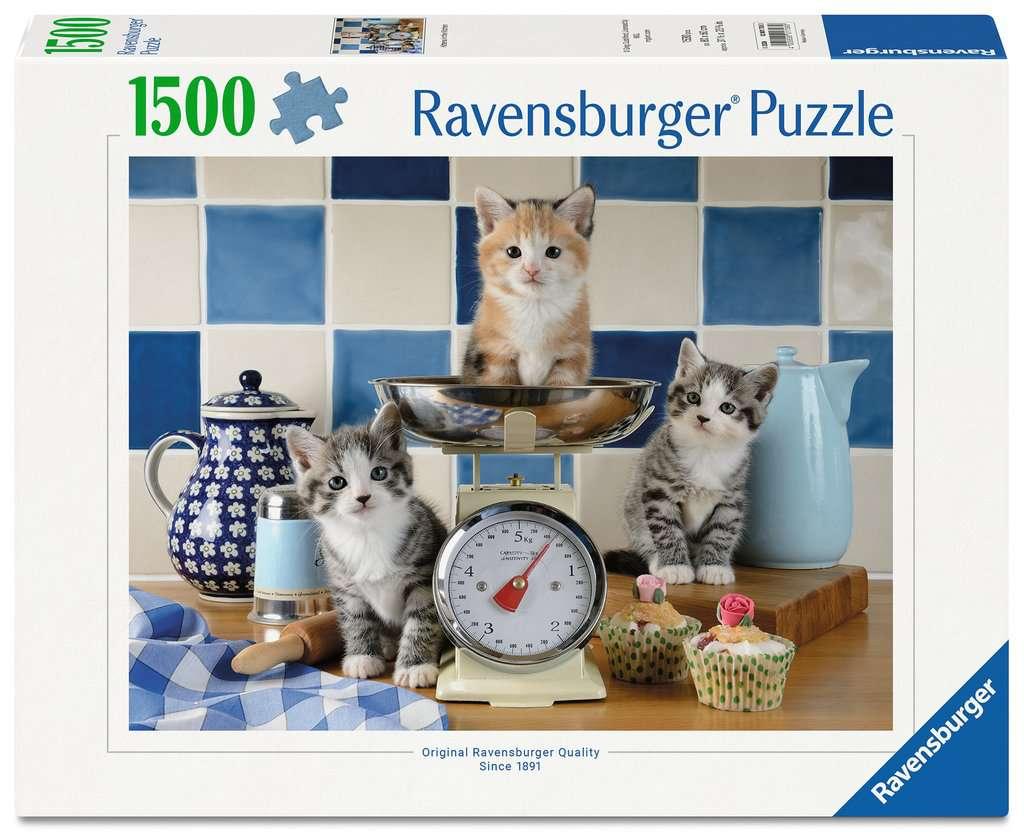 Erwachsenenpuzzle 1500 Teile - Kätzchen in der Küche