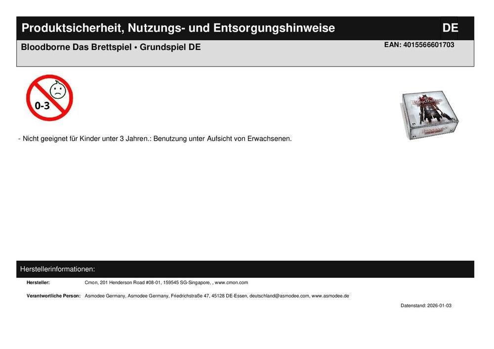 Bloodborne Das Brettspiel  Grundspiel DE