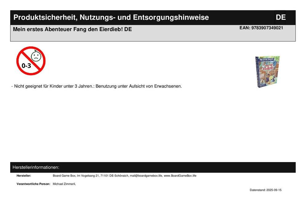 Mein erstes Abenteuer Fang den Eierdieb! DE