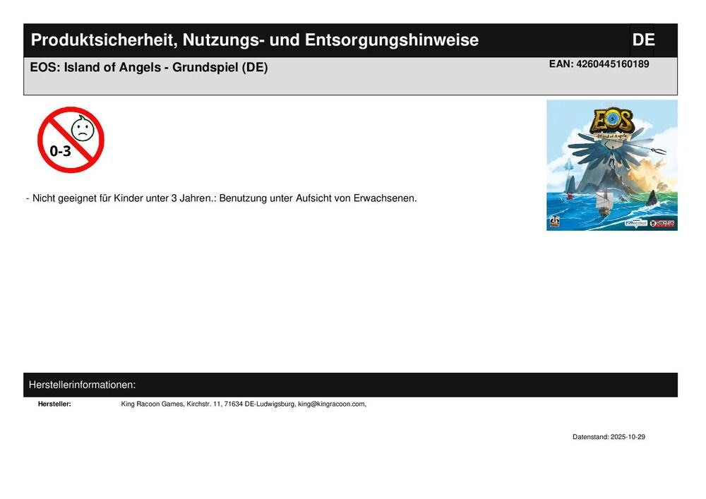 EOS: Island of Angels - Grundspiel (DE)