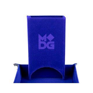 Fold Up Velvet Dice Tower Blue