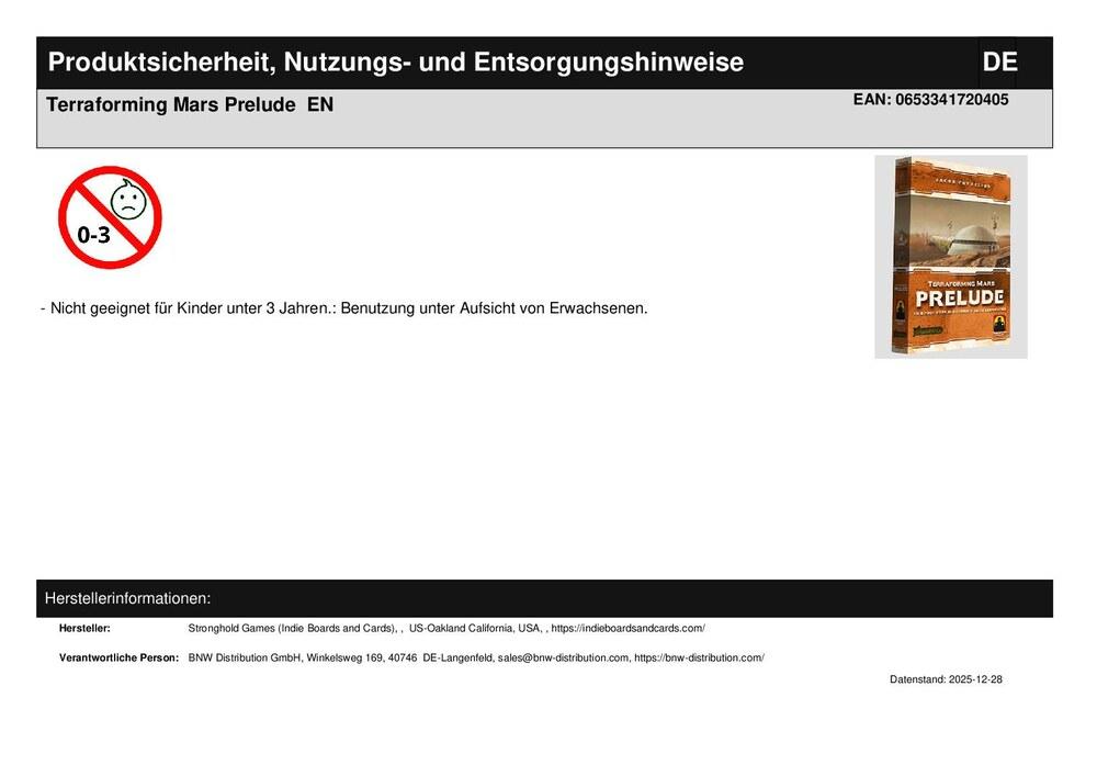 Terraforming Mars Prelude  EN