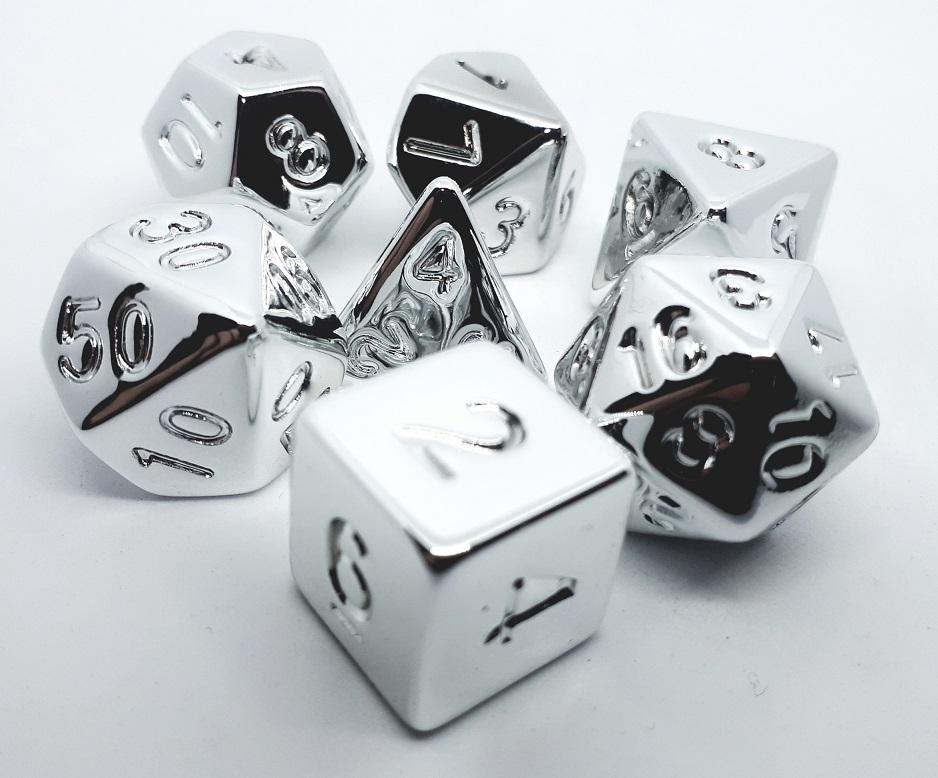 Würfelset: Shiny Silver (7)