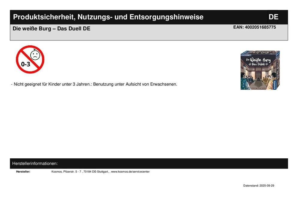 Die weiße Burg  Das Duell DE