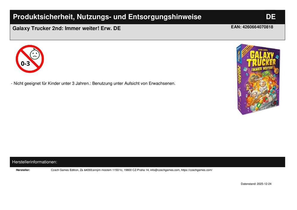 Galaxy Trucker 2nd: Immer weiter! Erw. DE