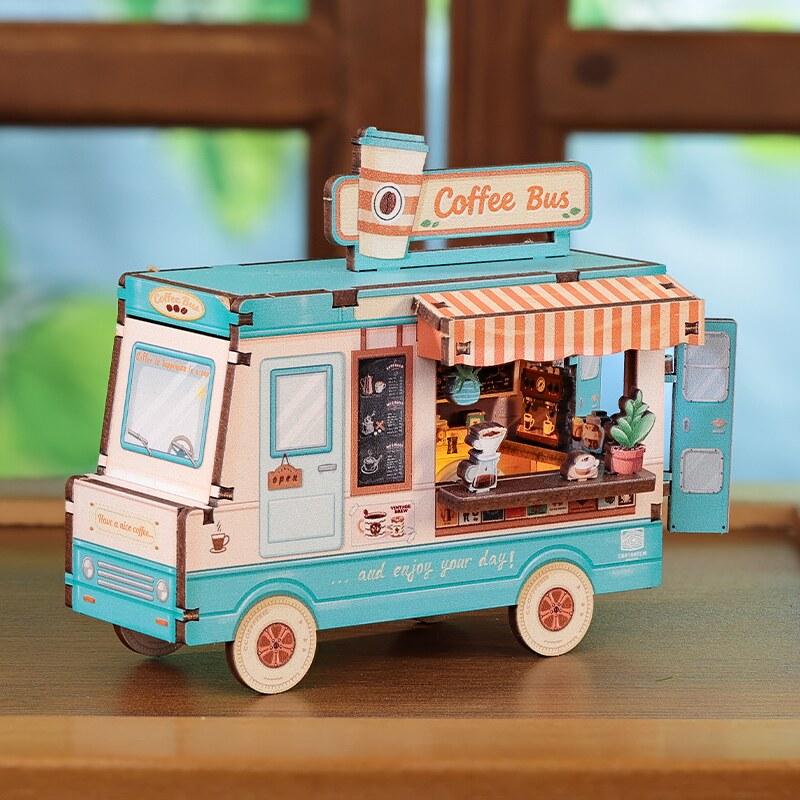 Café Bus - DIY Mini Book Nook