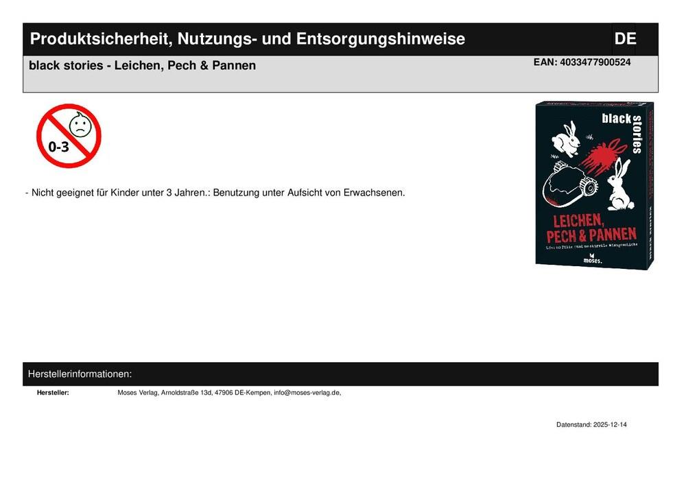 black stories - Leichen, Pech & Pannen