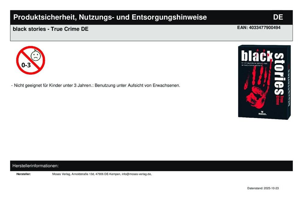 black stories - True Crime DE