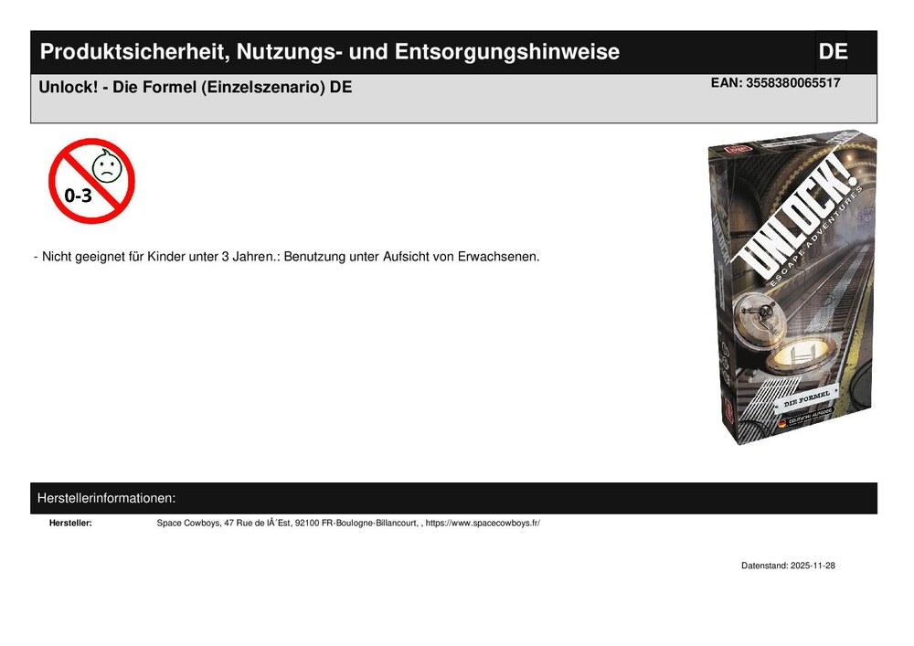 Unlock! - Die Formel (Einzelszenario) DE