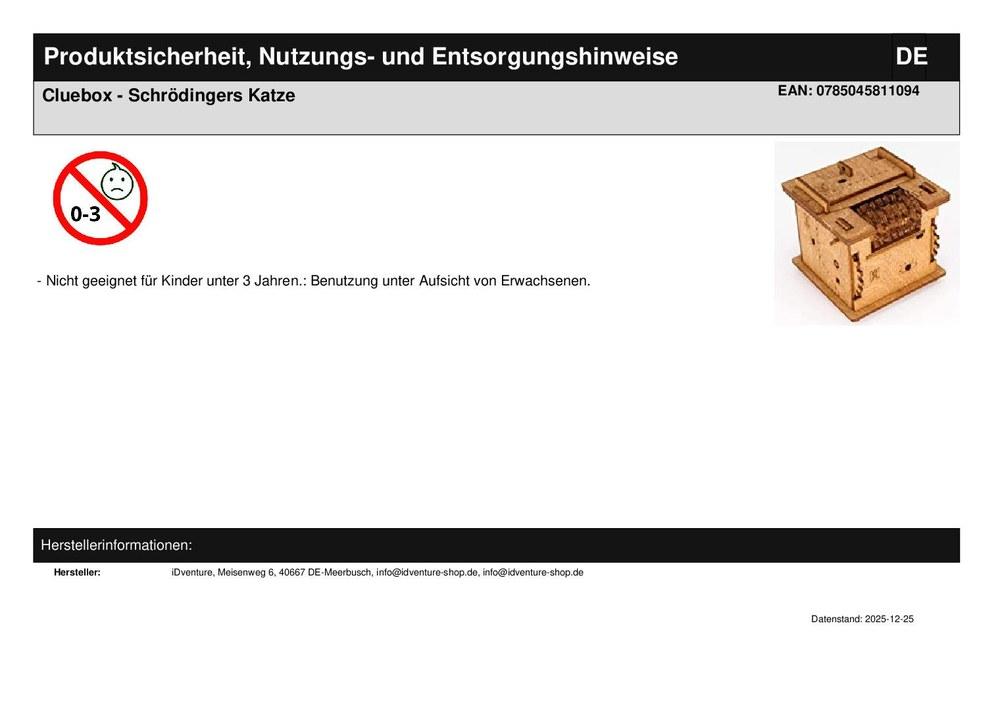 Cluebox - Schrödingers Katze