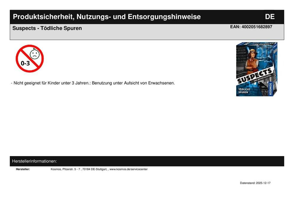 Suspects - Tödliche Spuren