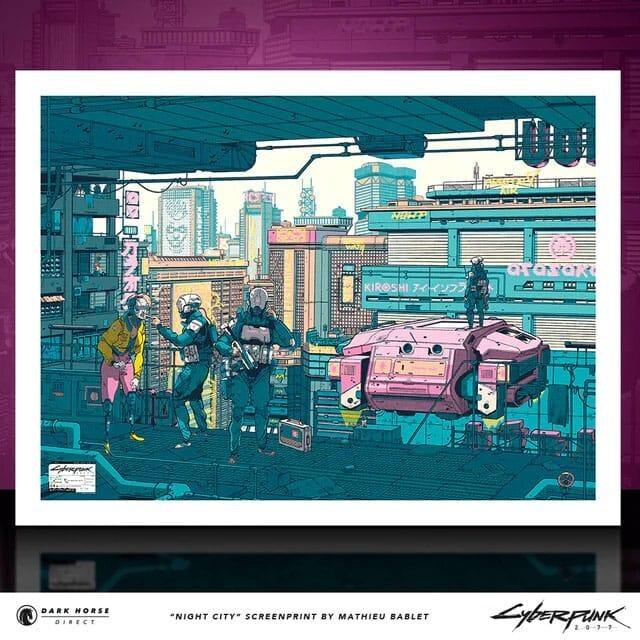 Cyberpunk 2077 Kunstdruck Night City 45 x 60 cm