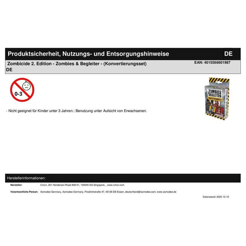 Zombicide 2. Edition - Zombies & Begleiter - DE