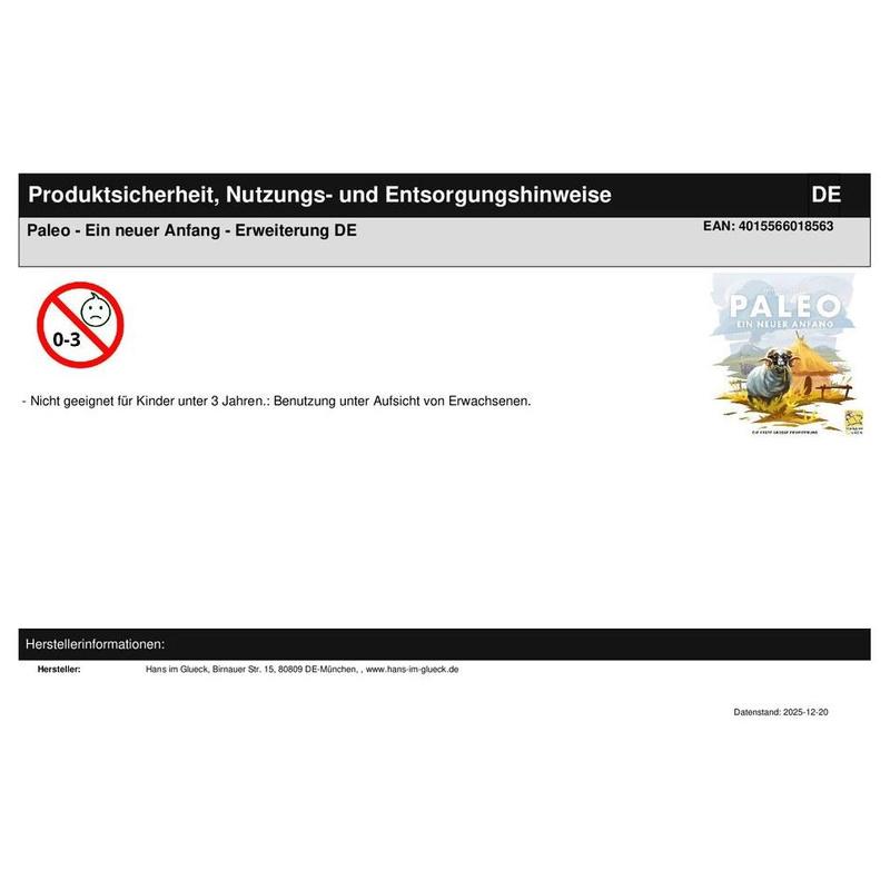 Paleo - Ein neuer Anfang - Erweiterung DE