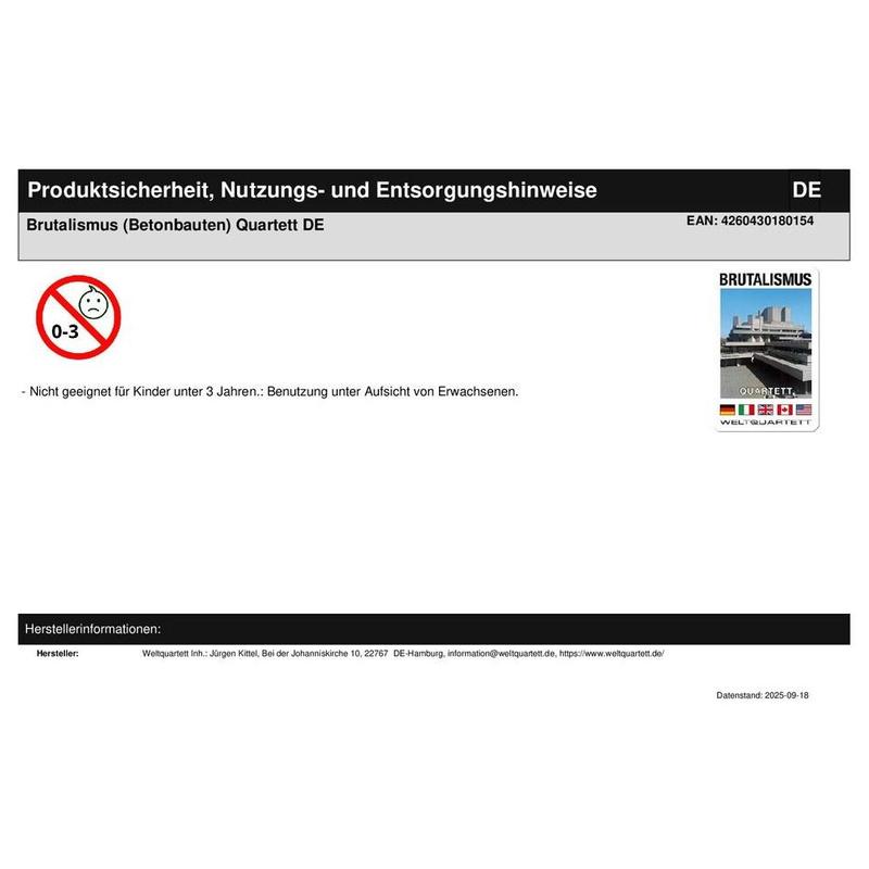 Brutalismus (Betonbauten) Quartett DE