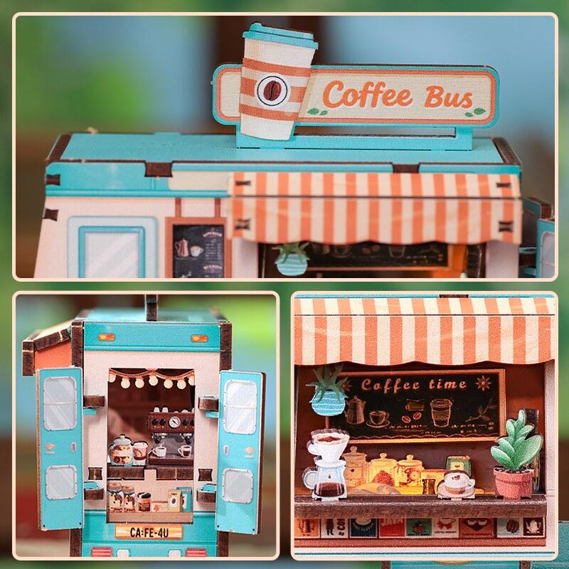 Café Bus - DIY Mini Book Nook