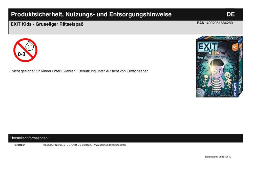 EXIT Kids - Gruseliger Rätselspaß