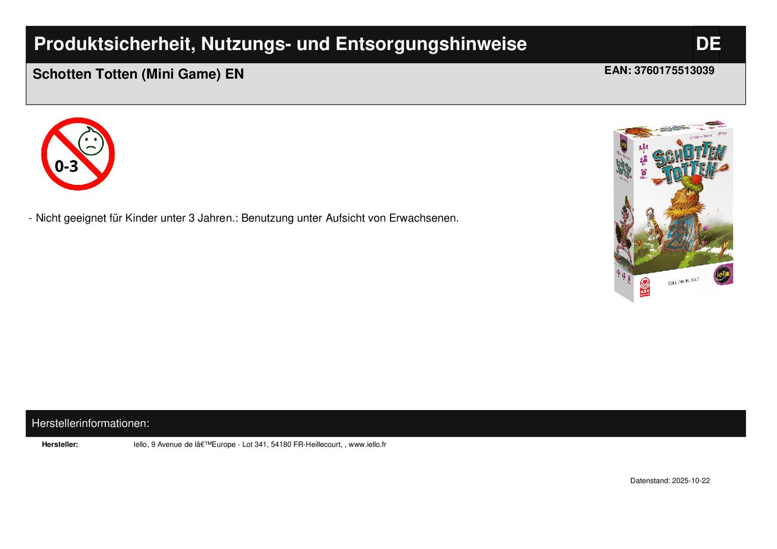 Schotten Totten (Mini Game) EN