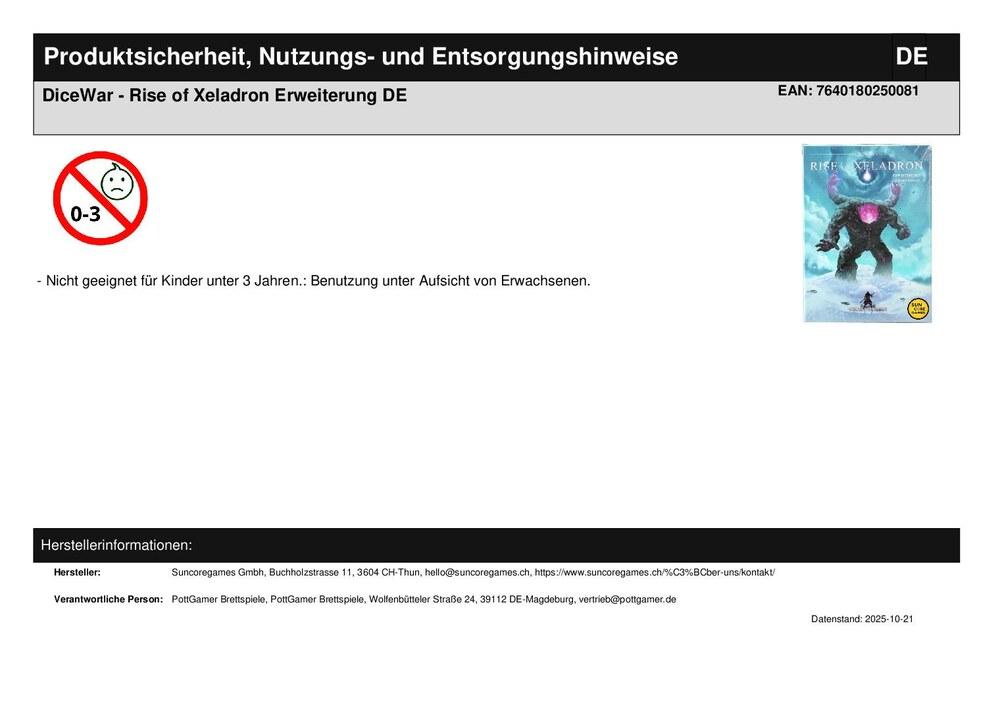DiceWar - Rise of Xeladron Erweiterung DE