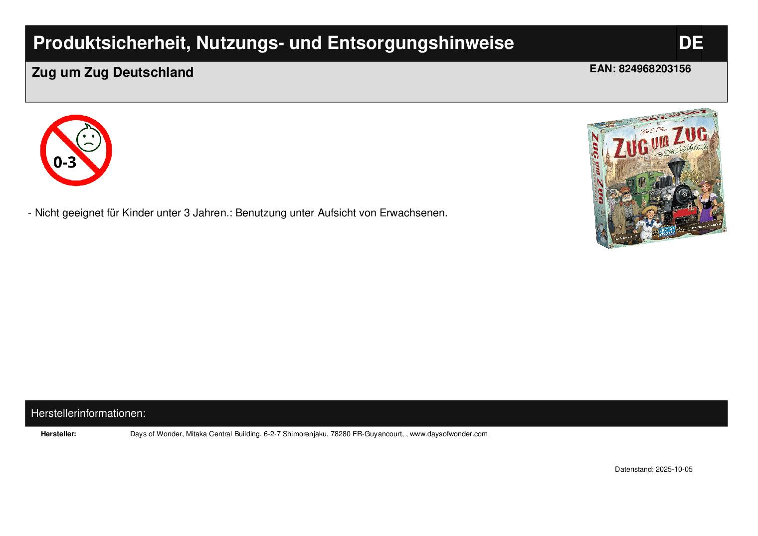 Zug um Zug Deutschland