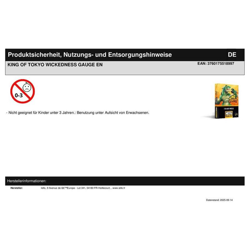 KING OF TOKYO WICKEDNESS GAUGE EN
