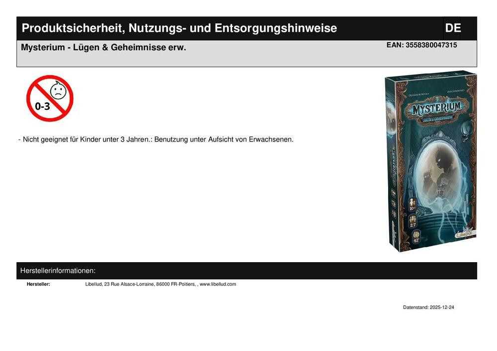Mysterium - Lügen & Geheimnisse erw.