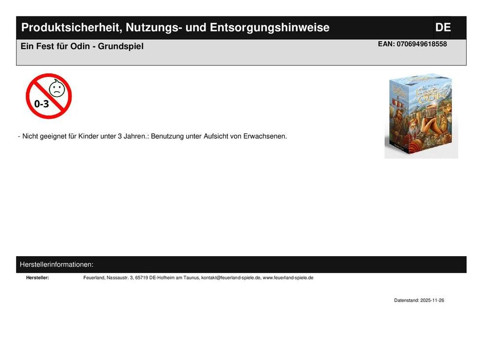 Ein Fest für Odin - Grundspiel