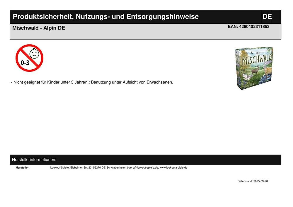 Mischwald - Alpin DE