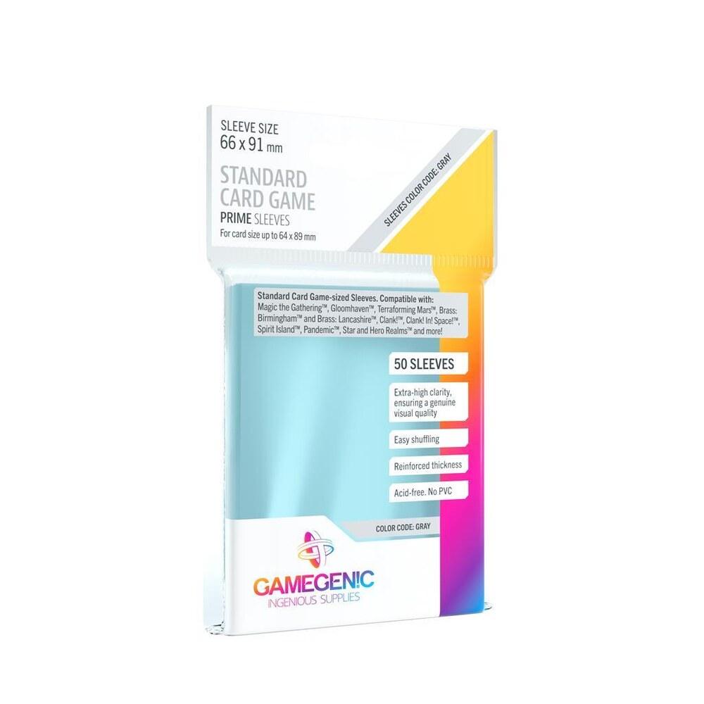 Gamegenic - PRIME Standard Card Game Sleeves 66 x 91 mm - Clear (50 Sleeves)