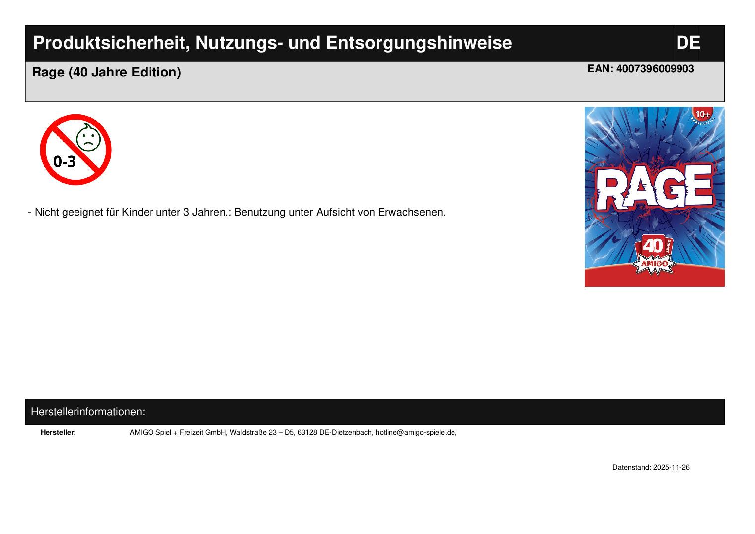 Rage (40 Jahre Edition)