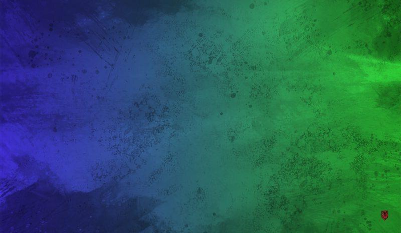 Kraken Wargames: Blue Green Splash Spielmatte umnäht