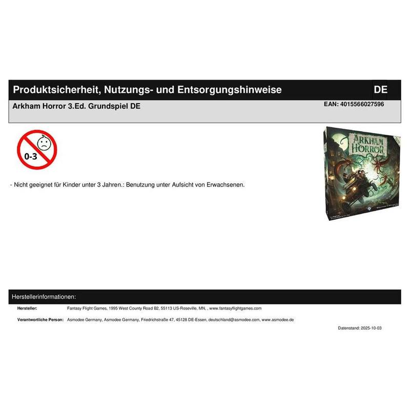 Arkham Horror 3.Ed. Grundspiel DE